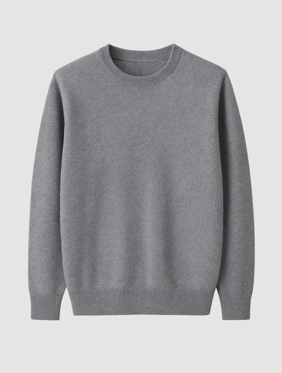 Merino Wool Sweater Grey for Men – Old Money Elegance