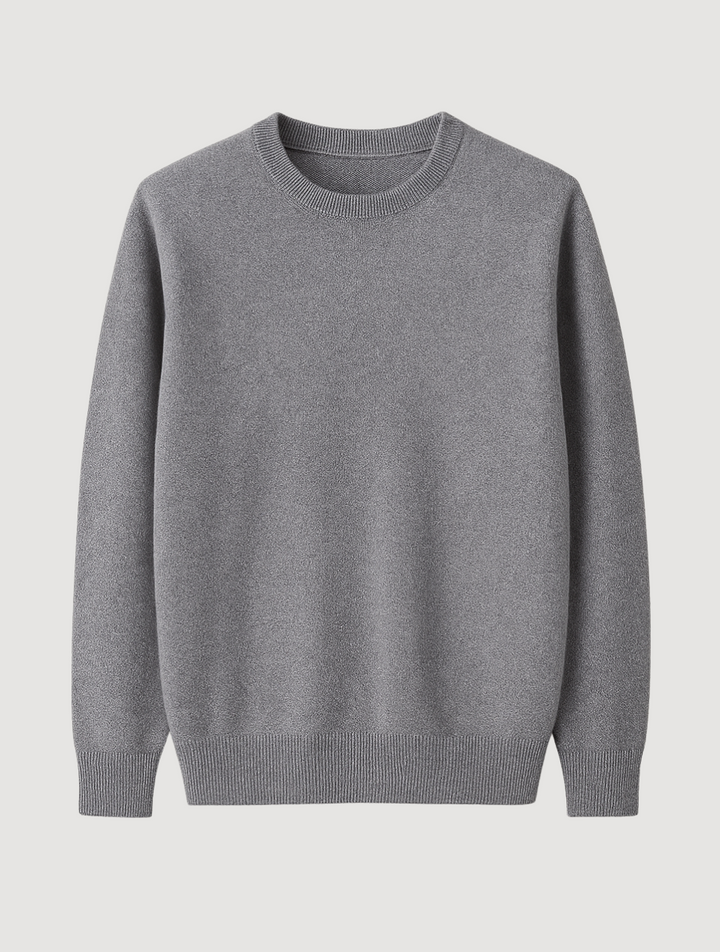 Merino Wool Sweater Grey for Men – Old Money Elegance