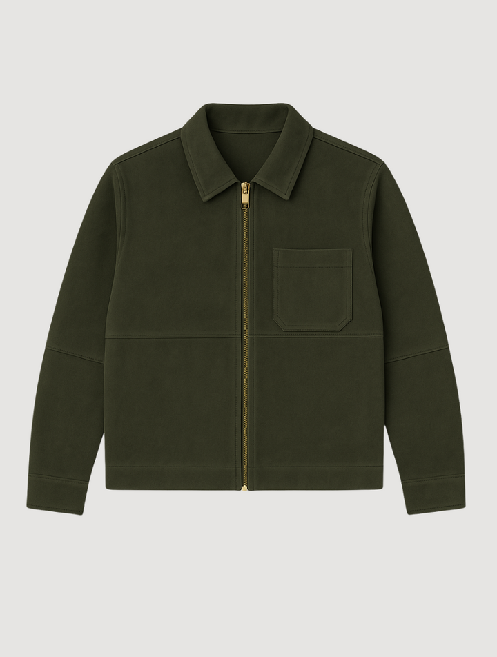Suede Jacket Green for Men – Timeless Old Money Outerwear