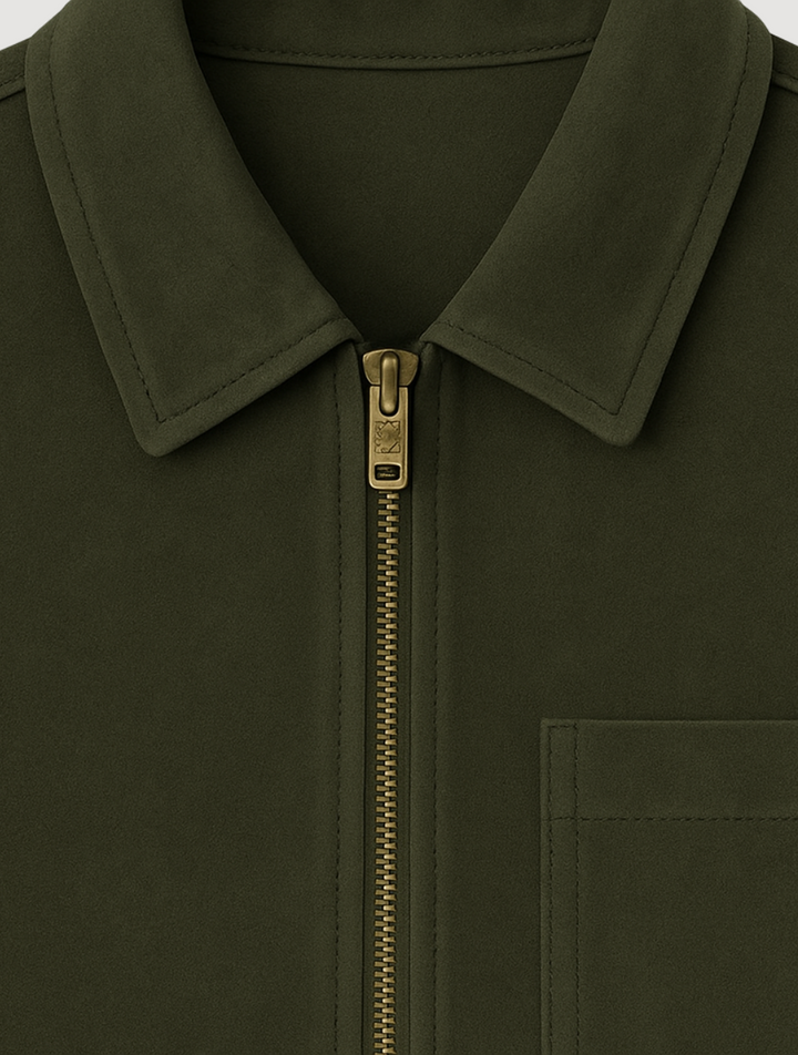 Suede Jacket Green for Men – Timeless Old Money Outerwear