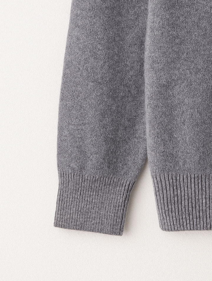 Merino Wool Sweater Grey for Men – Old Money Elegance