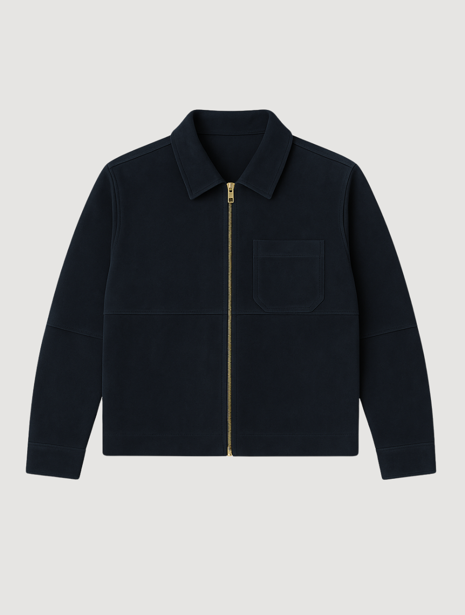 Suede Jacket Navy Blue for Men – Timeless Old Money Outerwear