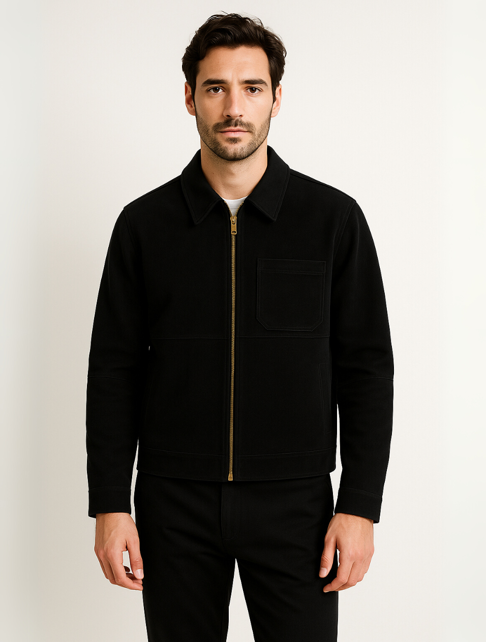 Suede Jacket Black for Men – Timeless Old Money Outerwear