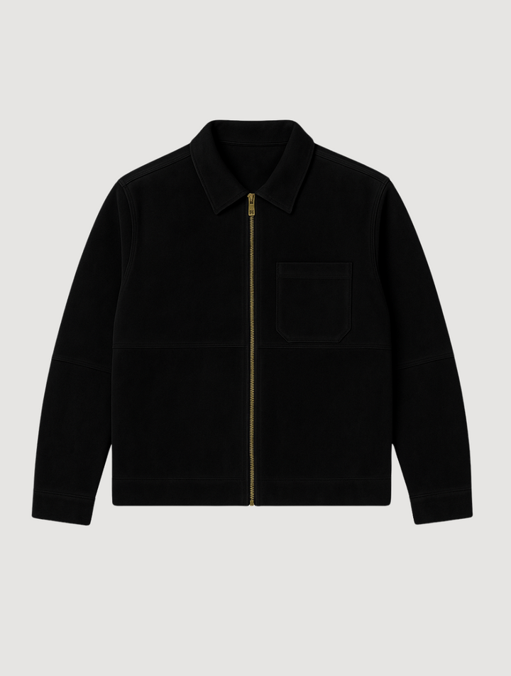 Suede Jacket Black for Men – Timeless Old Money Outerwear