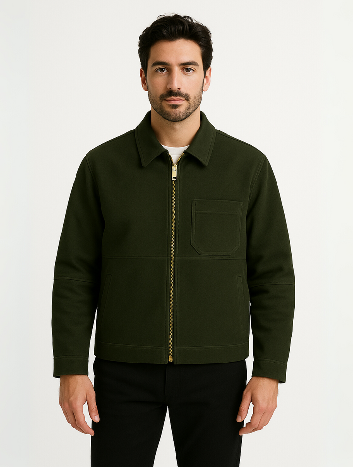 Suede Jacket Green for Men – Timeless Old Money Outerwear