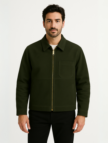 Suede Jacket Green for Men – Timeless Old Money Outerwear