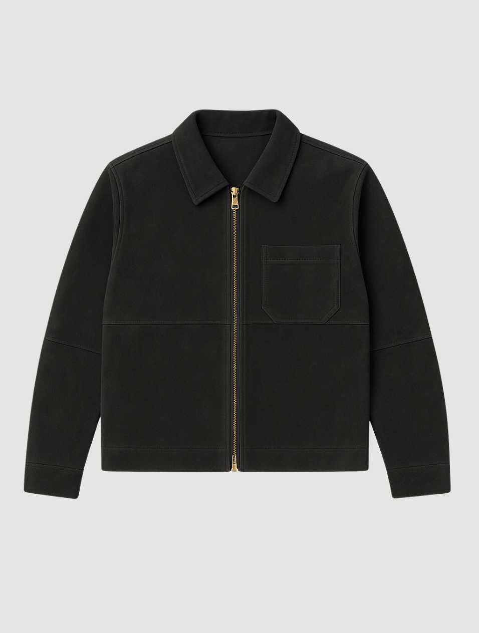 Suede Jacket Grey for Men – Timeless Old Money Outerwear