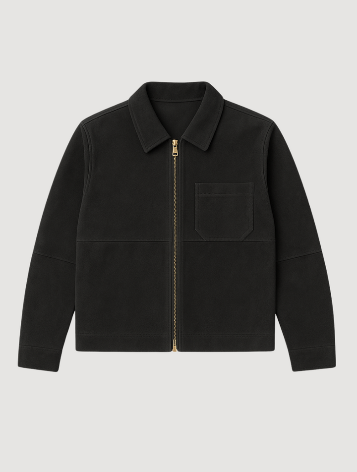 Suede Jacket Grey for Men – Timeless Old Money Outerwear